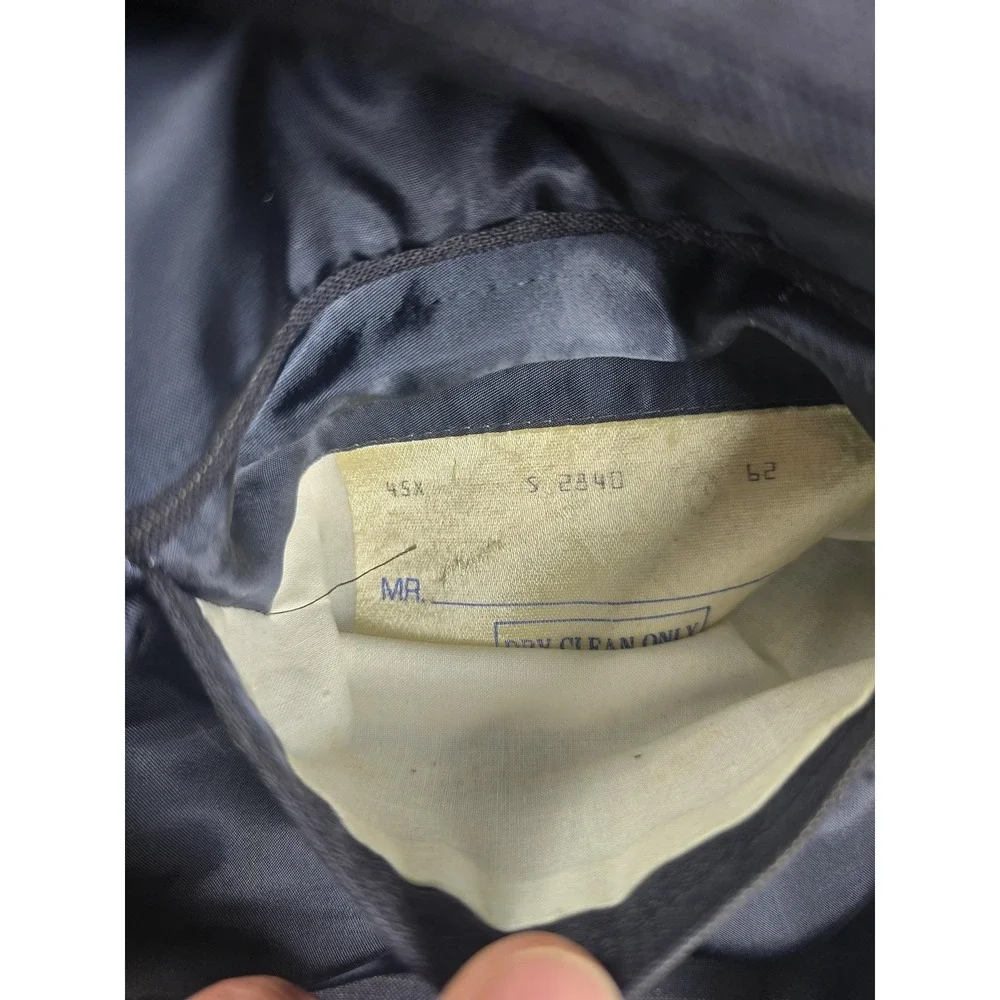 Polo Ralph Lauren Blazer Mens 45X Navy Pinstripe Wool Perkins Shearer USA‎